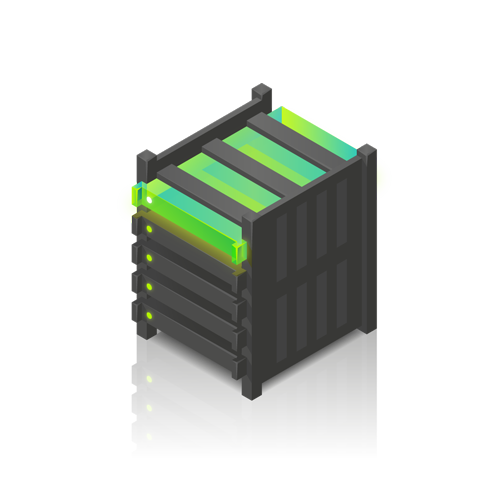 Image - a dedicated server housed on a rack with other servers.