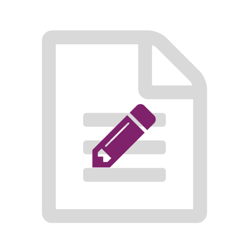 Image - a document with a pen icon.