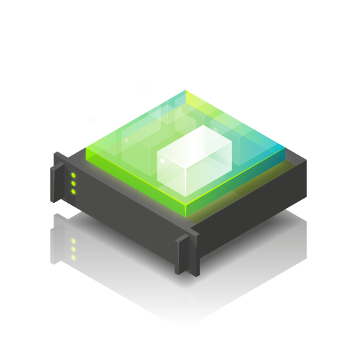 Image - a server with VMware supporting six virtual servers.